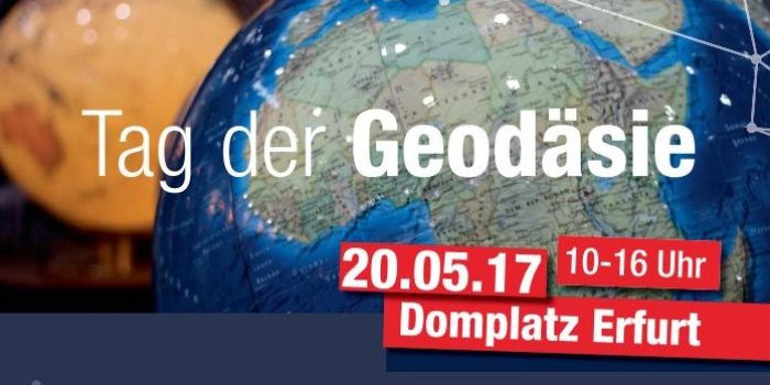 Bild: Plakat Tag der Geodäsie 2017 © Landesamt für Vermessung und Geoinformation Erde mit Text