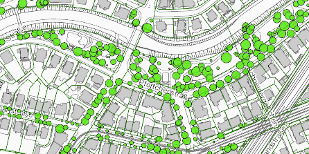 Externer Verweis (Öffnet neues Fenster): Baumstandorte (SHP, JSON, GPKG, DXF)